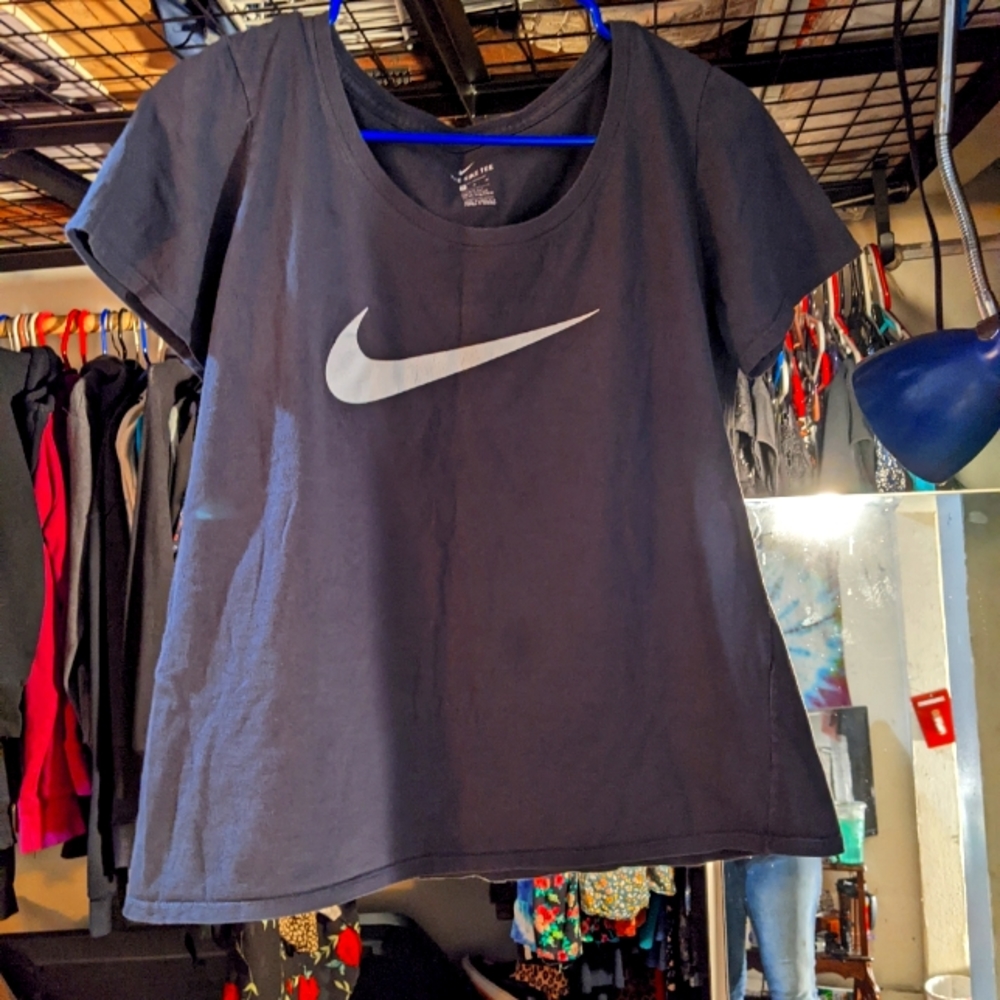 Nike Dark Gray Swoosh Short Sleeve T-Shirt